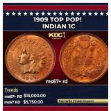 1909 Indian Cent TOP POP! 1c ms67+ rd SEGS