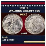 1937-s Walking Liberty Half Dollar 50c ms66 SEGS