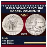 1995-d Olympics Cycling Modern Commem Dollar $1 ms