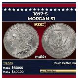 1897-s Morgan Dollar $1 Grades ms64+