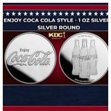Enjoy Coca Cola Style - 1 oz Silver Round Round