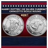 Harry Potter 1 oz Silver Currency: Gringotts Sickl