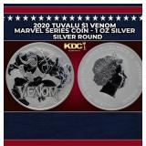 2020 Tuvalu $1 Venom Marvel Series Coin - 1 oz Sil