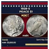 1928-s Peace Dollar $1 ms64 SEGS