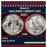 1940-s Walking Liberty Half Dollar 50c ms66 SEGS