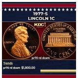 1977-s Proof Lincoln Cent 1c pr70 rd dcam SEGS