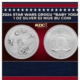 2024 Star Wars Grogu "Baby Yoda" 1 oz Silver $2 Ni