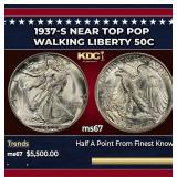 1937-s Walking Liberty Half Dollar Near Top Pop 50
