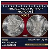 1882-cc Morgan Dollar Near Top Pop $1 ms67 SEGS