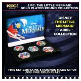 5 Coin Disney The Little Mermaid Gold Plated Round