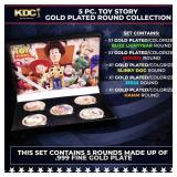 5 Coin Disney Pixar Toy Story Gold Plated Round Co