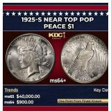 1925-s Peace Dollar Near Top Pop $1 ms64+ SEGS