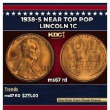 1938-s Lincoln Cent Near Top Pop 1c ms67 rd SEGS