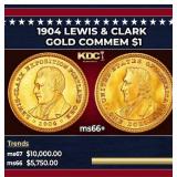 1904 Lewis & Clark Gold Commem Dollar 1 ms66+ SEGS