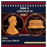 1986-s Proof Lincoln Cent 1c pr70 rd dcam SEGS
