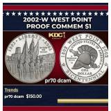 2002-W West Point Proof Modern Commem Dollar $1 pr