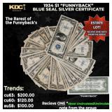 1x 1934 $1 Funnyback Blue Seal Silver Certificate