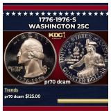 1776-1976-s Proof Washington Quarter 25c pr70 dcam