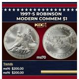 1997-s Robinson Modern Commem Dollar $1 ms70 SEGS