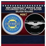 1939 Chevrolet Service Sign Colorized Style - 1 oz