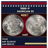 1886-p Morgan Dollar $1 ms67 SEGS
