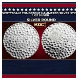 Scottsdale Tombstone Hammered Silver Style - 1 oz