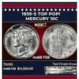 1939-s Mercury Dime TOP POP! 10c ms68 FSB SEGS