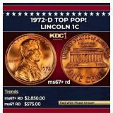 1972-d Lincoln Cent TOP POP! 1c ms67+ rd SEGS