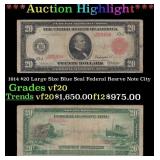 1914 $20 Large Size Blue Seal Federal Resrve Note