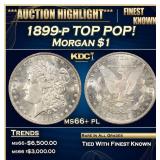 1899-p Morgan Dollar TOP POP! $1 ms66+ pl SEGS