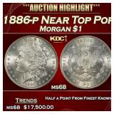 1886-p Morgan Dollar Near Top Pop $1 ms68 SEGS