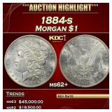 1884-s Morgan Dollar $1 ms62+ USCG