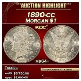 1890-cc Morgan Dollar $1 ms64+ SEGS