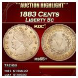 1883 Cents Liberty Nickel 5c ms65+ SEGS