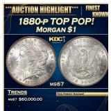 1880-p Morgan Dollar TOP POP! $1 ms67 SEGS