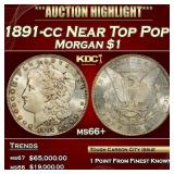 1891-cc Morgan Dollar $1 ms66+ SEGS