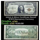 1935A $1 Silver Certificate Hawaii WWII Emergency