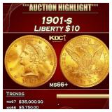 1901-s Gold Liberty Eagle $10 ms66+ SEGS