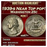 1939-s Washington Quarter Near Top pop! 25c ms67+