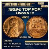 1929-d Lincoln Cent TOP POP! 1c ms66+ rd SEGS