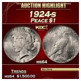 1924-s Peace Dollar $1 ms64 SEGS