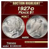 1927-d Peace Dollar $1 ms64 SEGS