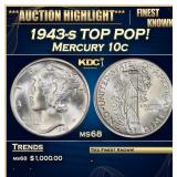 1943-s Mercury Dime TOP POP! 10c ms68 SEGS