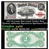 1917 $2 Large Size Legal Tender Note Thomas Jeffer
