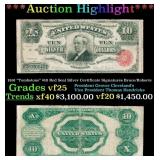1891 $10 Red Seal Silver Certificate "Tombstone" G