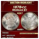 1878-cc Morgan Dollar $1 ms66+ SEGS