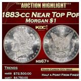 1883-cc Morgan Dollar Near Top Pop $1 ms67+ SEGS