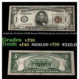 1934A $5 FRN Hawaii WWII Emergency Currency Key To