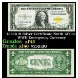 1935A $1 Silver Certificate North Africa WWII Emer