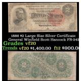1886 $2 Large Size Silver Certificate General Winf